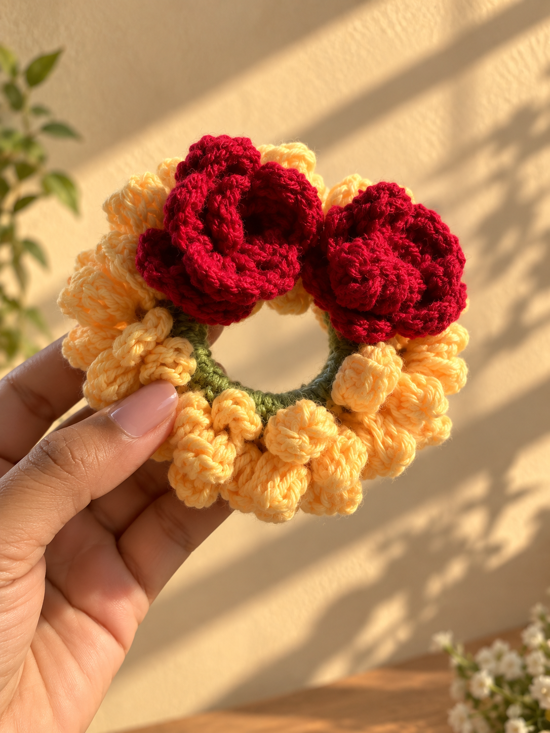 Crimson Blossom Gajra  